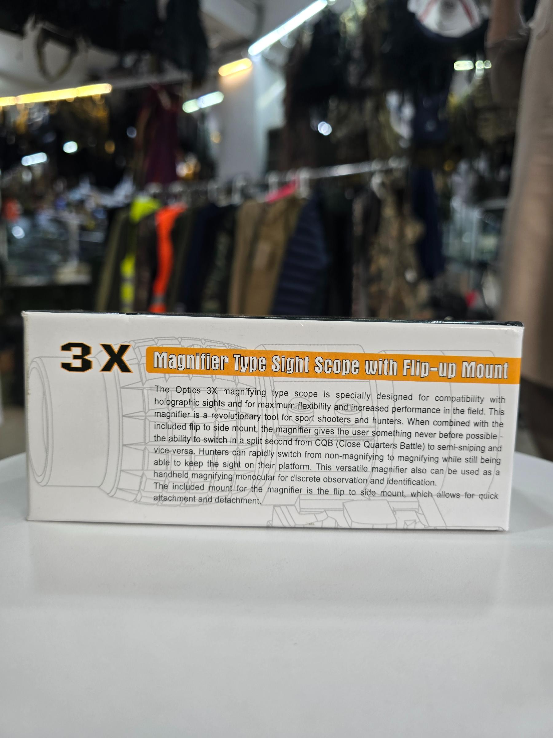 Tactical 3x30mm 3X Magnifier Metal Optics Scope Sight | 3X Magnifier Type Sight Scope With Flip-up Mount - khan American Tools