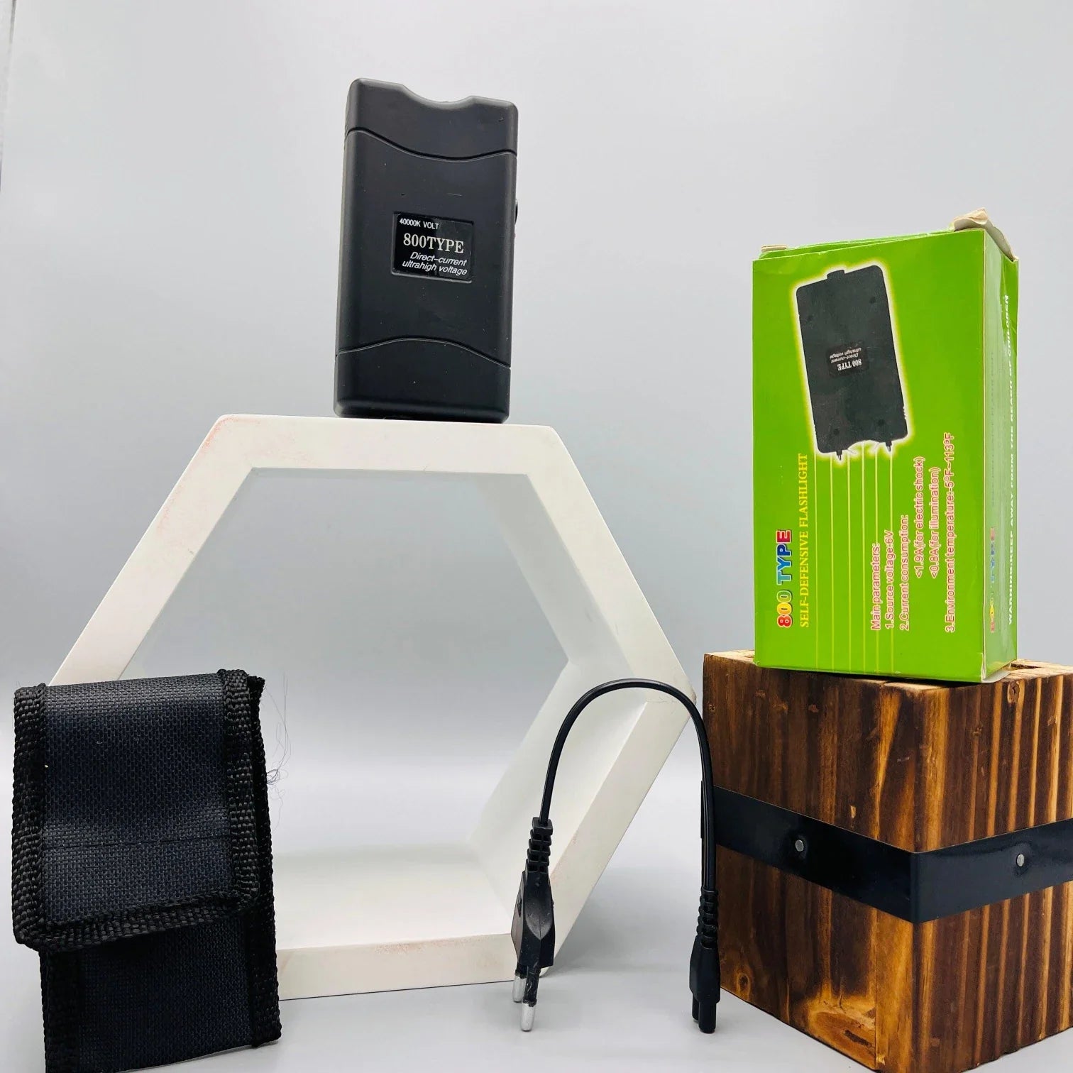 800 Type Self Defense Stun Gun With Flashlight | High Voltage Portable Taser - khan American Tools