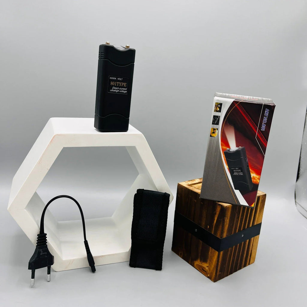 801 Type Portable Hand Carry Self Defense | Stun Gun With Flashlight Taser - khan American Tools