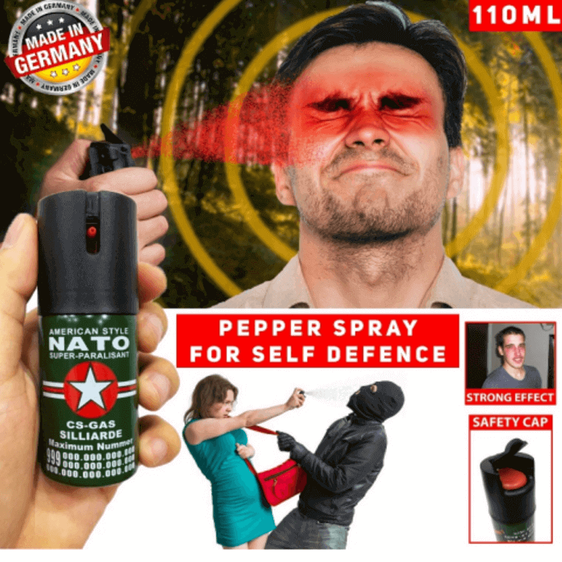 American Style NATO Super Paralyzing Self Defensive Pepper Spray | High Quality Pepper Spray - khan American Tools