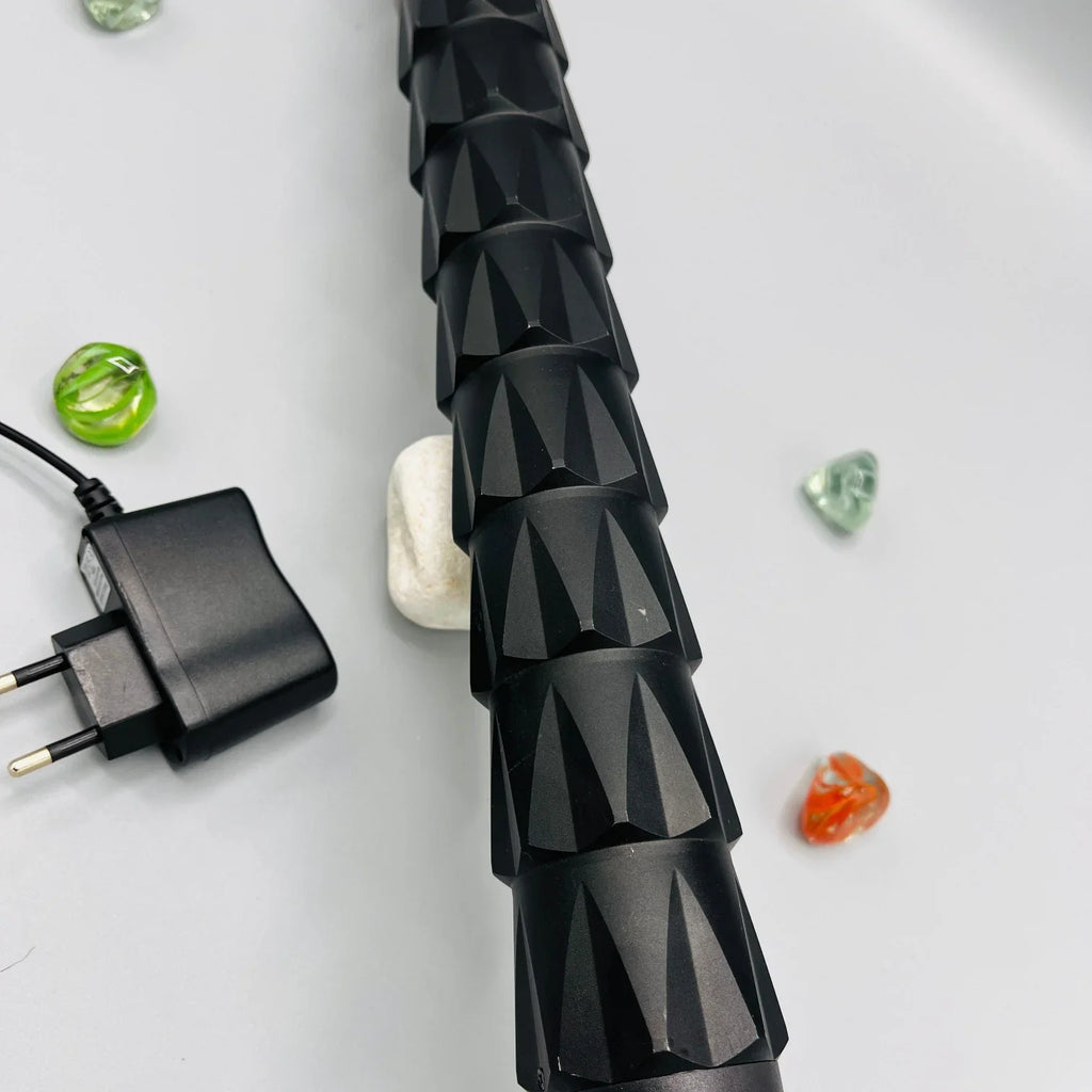 H168 CREE Self Defense Stun Gun | Taser Hard Curve Steel Handle Taser - khan American Tools