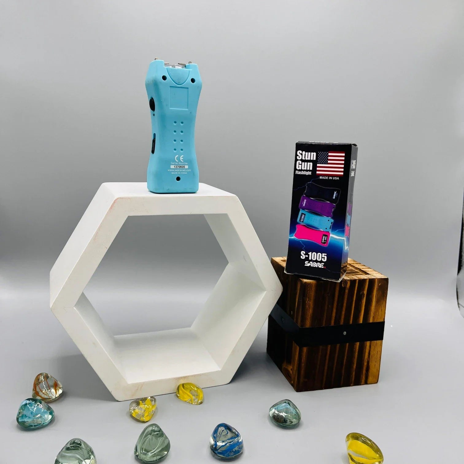 Self Defense Stun Gun S-1005 With LED Flashlight | High Voltage 2 in 1 Taser - khan American Tools