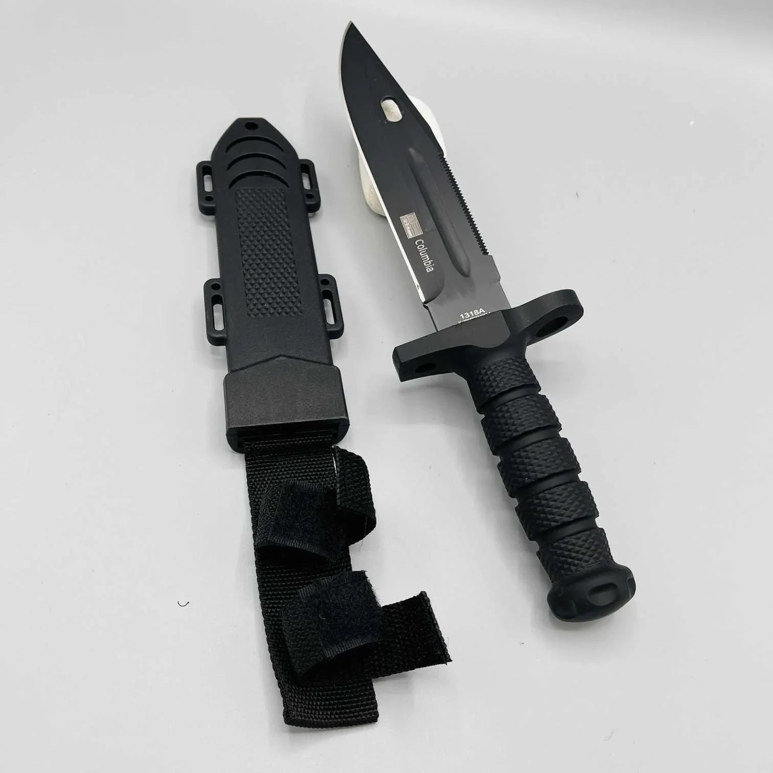 Saber Columbia Fixed Stainless Steel Blade with Cover | Tactical Dagger with Cover - khan American Tools