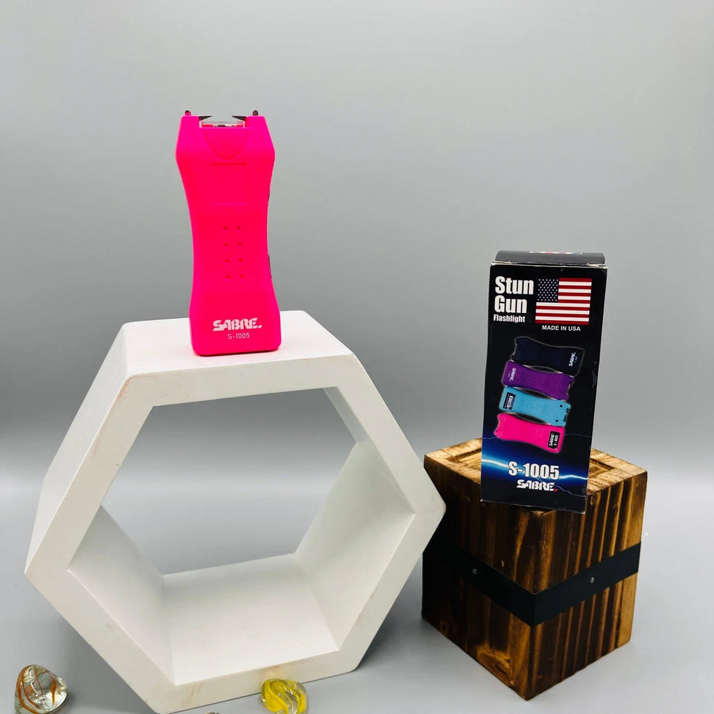 Mini Portable Self Defense Stun Gun | Taser With Led Flashlight - khan American Tools