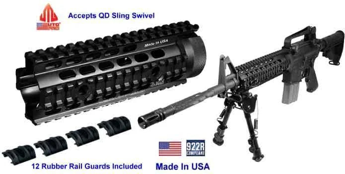 UTG M4 AR15 Free Floating Quad Rail System | UTG PRO M4|AR15 Carbine 7 Free Float Quad Rail System - khan American Tools